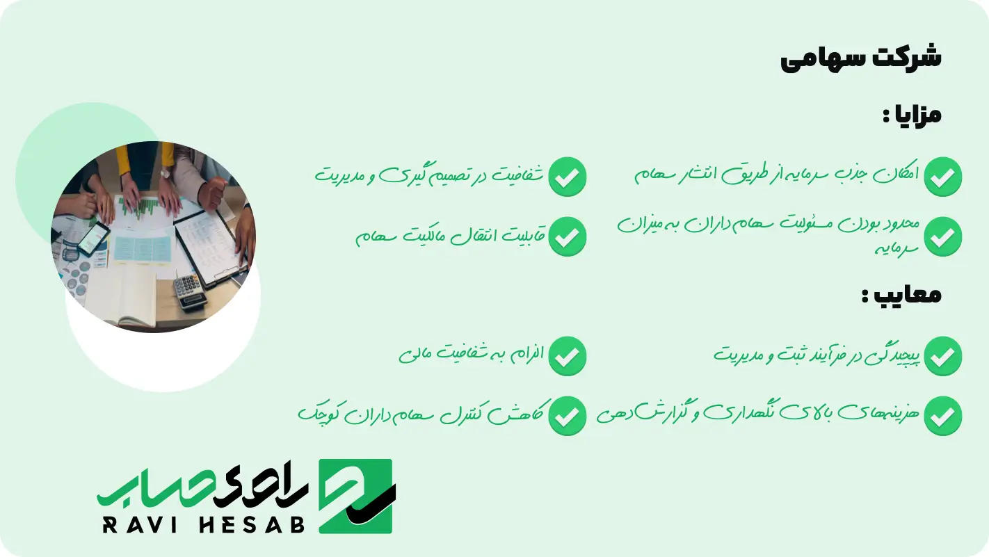 مزایا و معایب شرکت سهامی